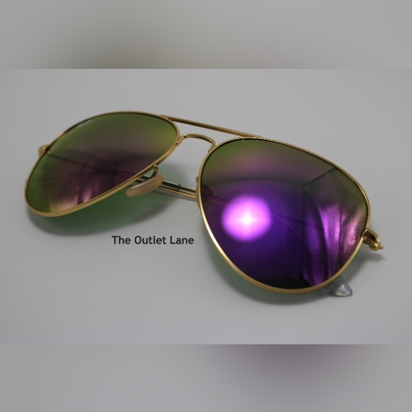 Model Display RayBan Aviator Purple Mirror RB3025 Reflective - Picture 8 of 16